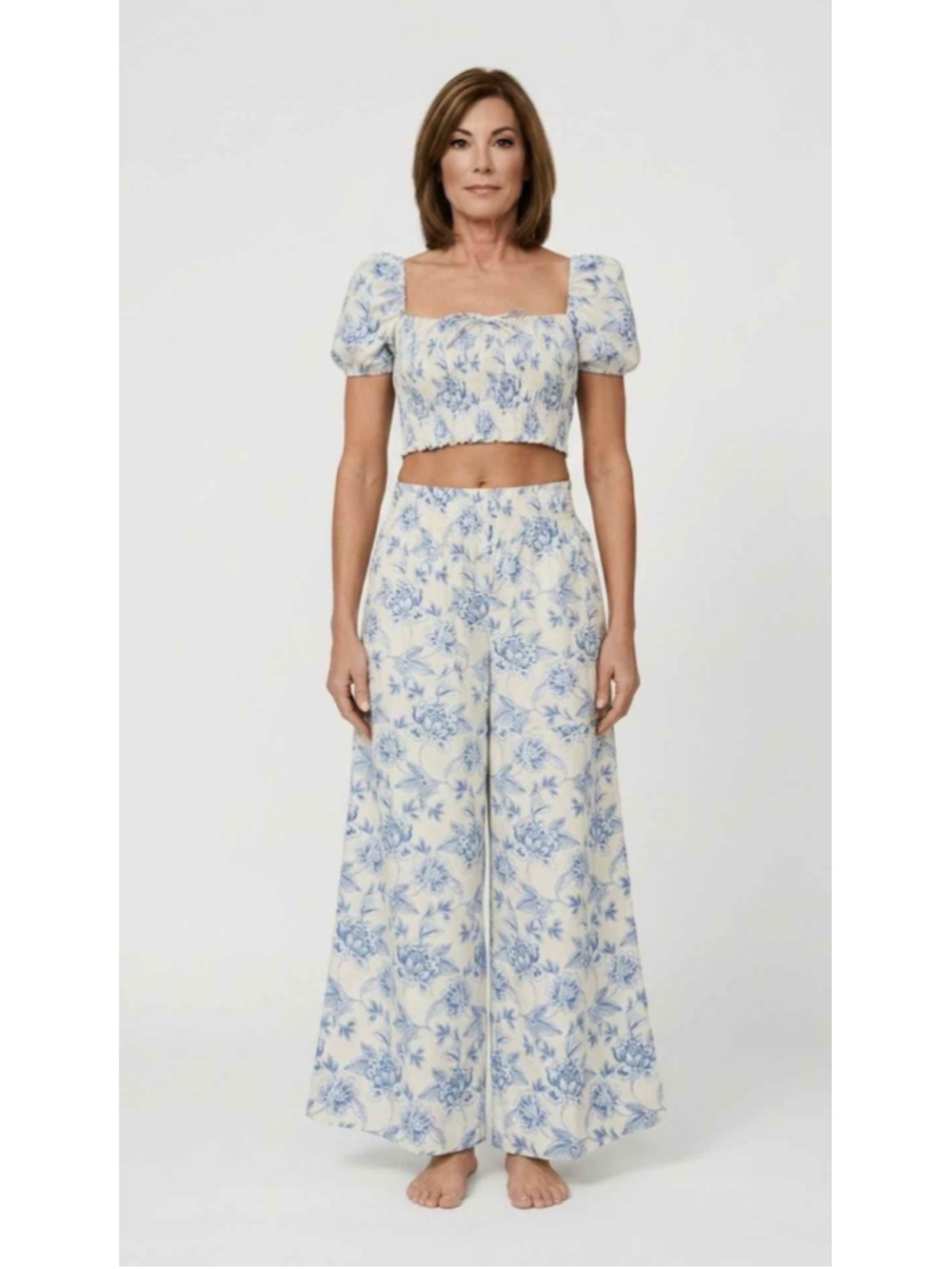 Solid & Striped Corrina Top and Twyla Pant French Blue Toile Matching Set